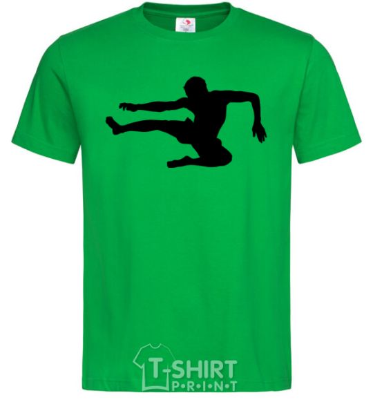 Men's T-Shirt A fighter in a jump kelly-green фото
