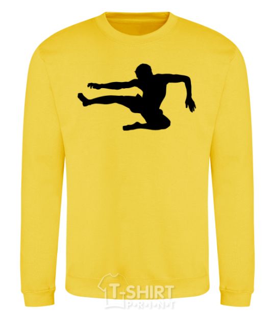 Sweatshirt A fighter in a jump yellow фото