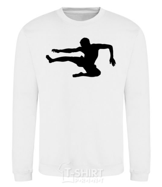 Sweatshirt A fighter in a jump White фото