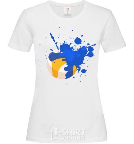 Women's T-shirt Volleyball ball White фото