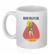 Ceramic mug Beach volley girl White фото