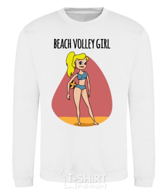 Свитшот Beach volley girl Белый фото