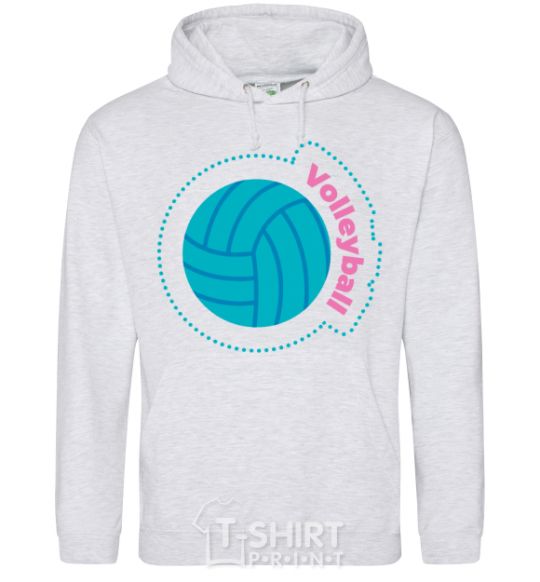 Men`s hoodie Volleyball sport-grey фото
