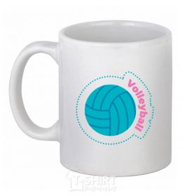 Ceramic mug Volleyball White фото