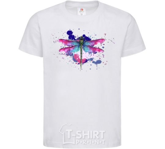 Kids T-shirt Dragonfly White фото