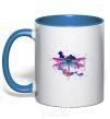 Чашка с цветной ручкой Dragonfly Ярко-синий фото