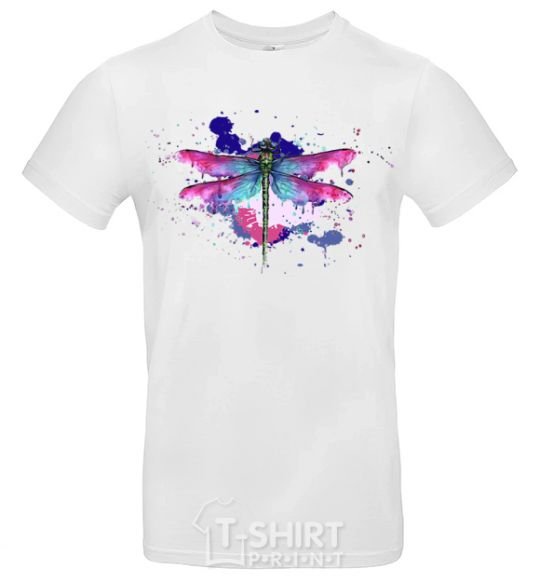 Men's T-Shirt Dragonfly White фото