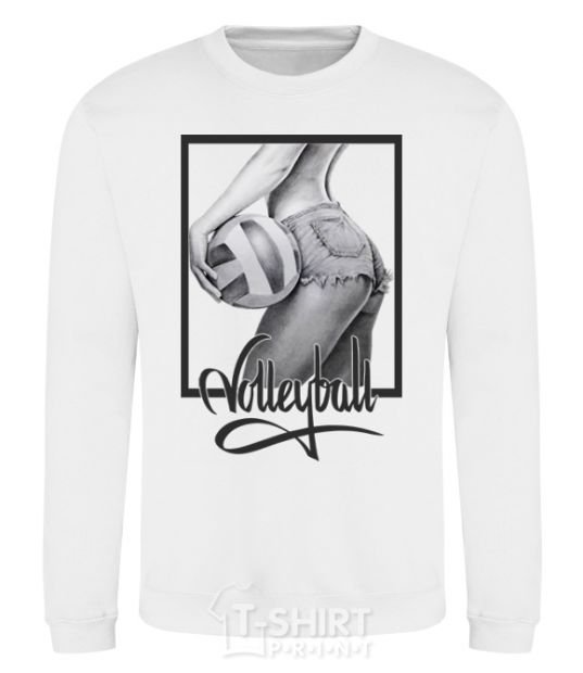 Sweatshirt The girl with the volleyball White фото