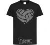 Kids T-shirt Volleyball heart black фото