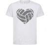 Kids T-shirt Volleyball heart White фото