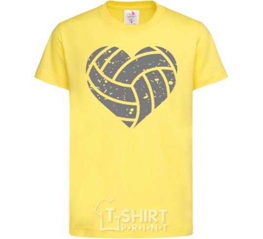 Kids T-shirt Volleyball heart cornsilk фото