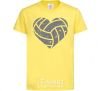 Kids T-shirt Volleyball heart cornsilk фото