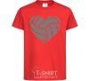 Kids T-shirt Volleyball heart red фото