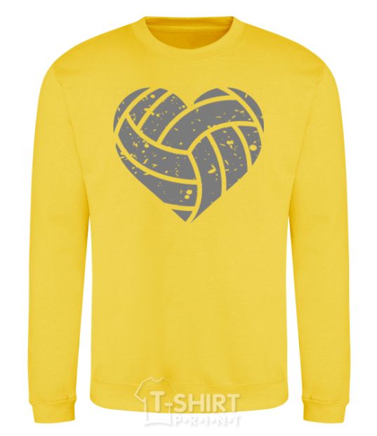 Sweatshirt Volleyball heart yellow фото