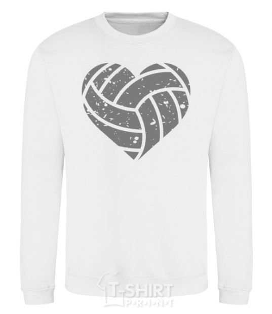 Sweatshirt Volleyball heart White фото