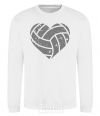 Sweatshirt Volleyball heart White фото