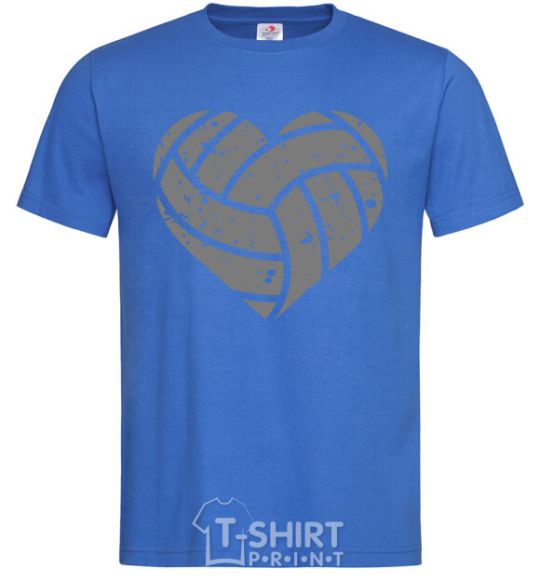 Men's T-Shirt Volleyball heart royal-blue фото