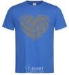 Men's T-Shirt Volleyball heart royal-blue фото