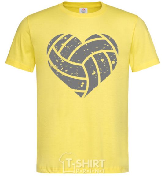 Men's T-Shirt Volleyball heart cornsilk фото