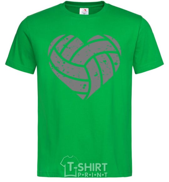 Men's T-Shirt Volleyball heart kelly-green фото