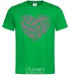 Men's T-Shirt Volleyball heart kelly-green фото