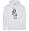 Men`s hoodie Nope hand sport-grey фото