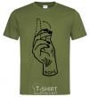 Men's T-Shirt Nope hand millennial-khaki фото