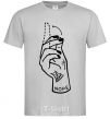 Men's T-Shirt Nope hand grey фото