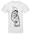 Men's T-Shirt Nope hand White фото