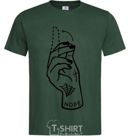 Men's T-Shirt Nope hand bottle-green фото