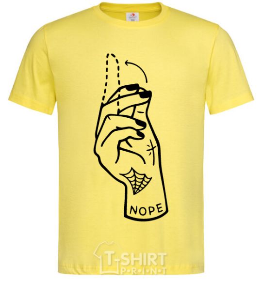 Men's T-Shirt Nope hand cornsilk фото