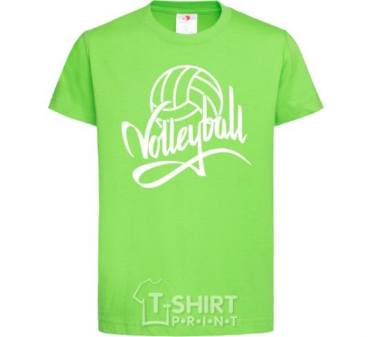 Детская футболка Volleyball print Лаймовый фото