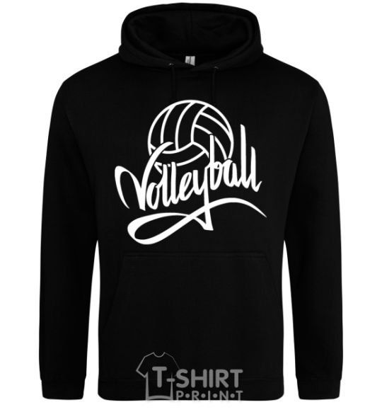 Мужская толстовка (худи) Volleyball print Черный фото