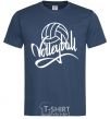 Мужская футболка Volleyball print Темно-синий фото