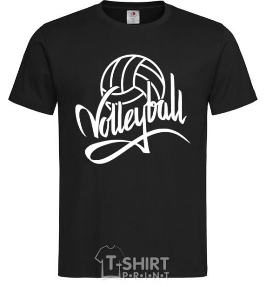 Мужская футболка Volleyball print Черный фото