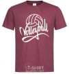 Мужская футболка Volleyball print Бордовый фото