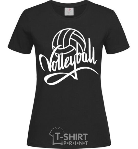 Женская футболка Volleyball print Черный фото