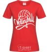 Женская футболка Volleyball print Красный фото