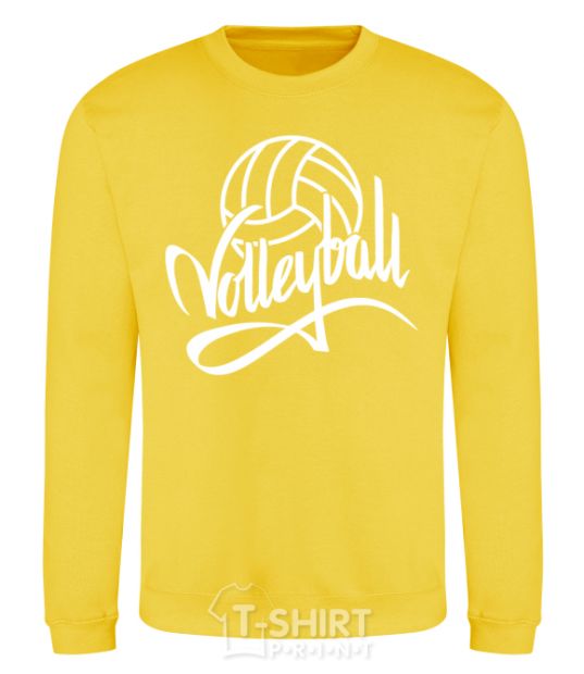 Sweatshirt Volleyball print yellow фото