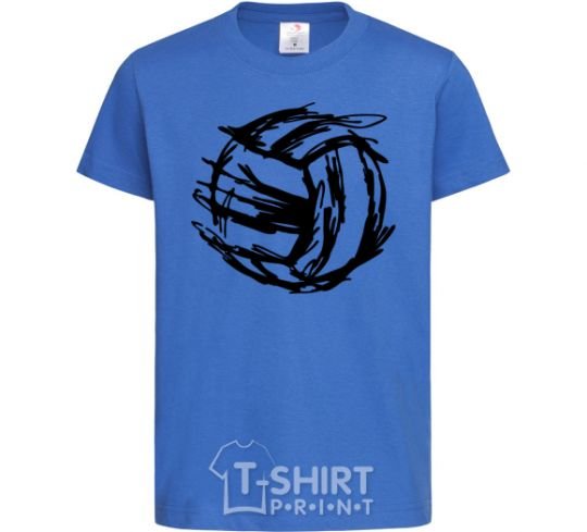 Kids T-shirt Ball strokes royal-blue фото