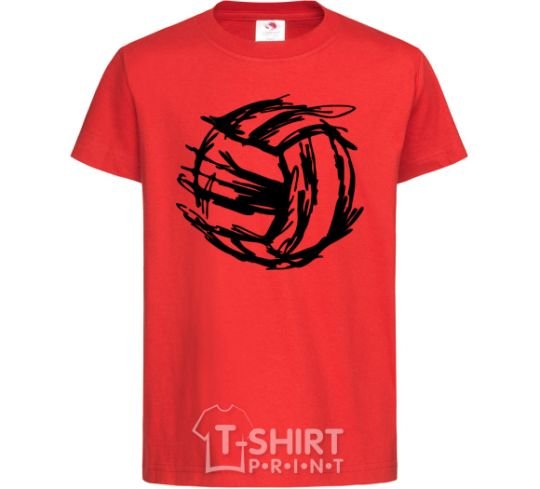 Kids T-shirt Ball strokes red фото