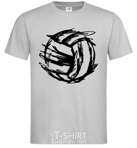 Мужская футболка Мяч штрихи Серый фото