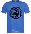 Мужская футболка Мяч штрихи Ярко-синий фото