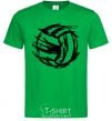 Мужская футболка Мяч штрихи Зеленый фото