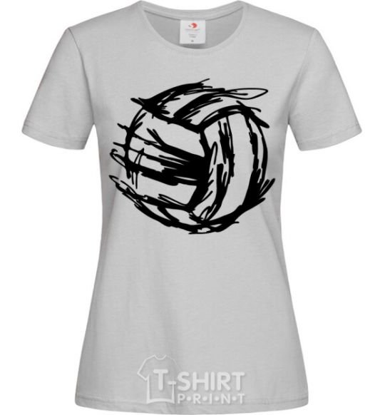Women's T-shirt Ball strokes grey фото