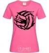 Женская футболка Мяч штрихи Ярко-розовый фото