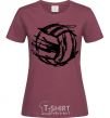 Women's T-shirt Ball strokes burgundy фото