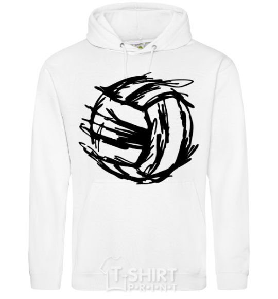 Men`s hoodie Ball strokes White фото