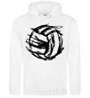 Men`s hoodie Ball strokes White фото