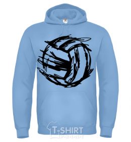 Men`s hoodie Ball strokes sky-blue фото